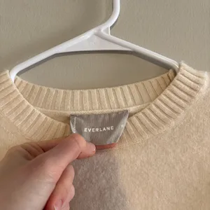 Everlane Merino Wool Crewneck Sweater Cream thumbnail 4