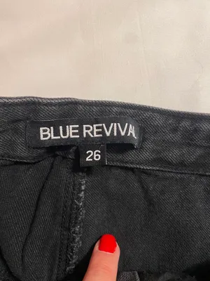 blue revival High Waisted Jean Shorts thumbnail 3