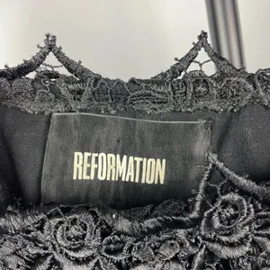 Reformation Black Misty Floral Embroidered‎ Lace Off the Shoulder Blouse thumbnail 5