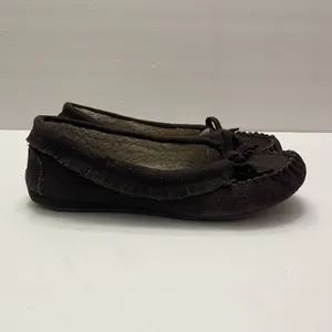 KENNETH‎ COLE REACTION Brown Suede Sherpa Comfort Flat Slipper Shoe Womens 8 thumbnail 5