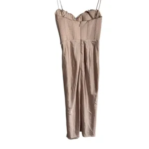 House of CB Myrna Crystal Satin Cowl Corset Sleeveless Midi Slip Dress Small thumbnail 11