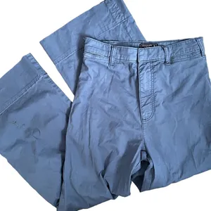 Abercrombie & Fitch blue flare leg high‎ waisted pants casual cotton size 26 thumbnail 1