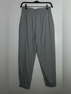 Zara Light Gray Elastic Waist Drawstring Pants thumbnail 13