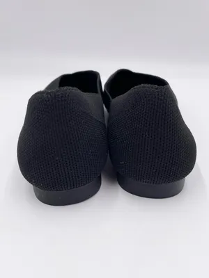 Vivaia Vienna Pointed-Toe V-Cut Ballet Flats Black Knit Women's Size 38.5 US 7.5 thumbnail 7