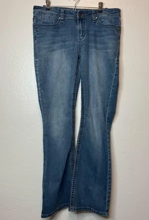 Seven7 Boot Cut Jeans Blue Denim Size 12 thumbnail 1