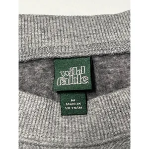 Wild Fable‎ Women Gray Crew Neck Long Sleeve Cropped Sweatshirt Size M thumbnail 4