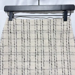 Princess Polly Tweed Mini Skirt Caroline Ivory Black Size 4 thumbnail 4