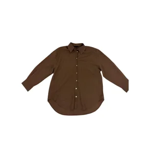 ZARA Brown Long Sleeve Button Down Shirt Size XS thumbnail 2