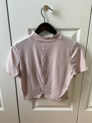 Lululemon Kitsilano Mock Neck Tee in Misty Pink thumbnail 3