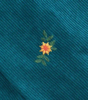 Cider Floral Embroidered Corduroy Mini Dress thumbnail 5