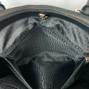 Kate Spade Womens Reis Shoulder Bag Black Pebbled Leather Triple Compartment thumbnail 16