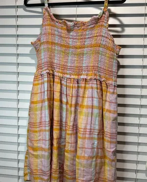 American Eagle Outfitters Pink Yellow Sundress Sleeveless Mini thumbnail 1