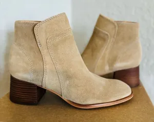 Lucky Brand Lilka Suede Bootie, Block Heel Size‎ 7, Dune Light Brown, NWT thumbnail 1