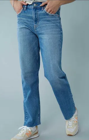 American Eagle Ankle Straight Jeans Women’s Size 8 High Rise Denim Stretch thumbnail 1