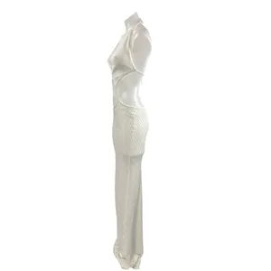 NEW Peppermayo White Sleeveless Cut Out Summer Beach Maxi Tank Sheath Dress S/M thumbnail 2