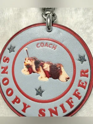 Coach Snoopy Dog Bag Charm Keyring Fob 32657 thumbnail 3