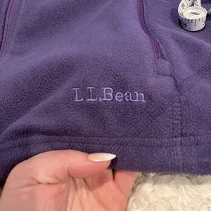 LL Bean Jacket Women’s Large Purple Polartec Full Zip Fleece Vest Outdoor Hiking thumbnail 5