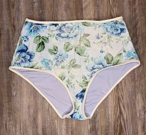 Aerie Womens High Waisted Full Coverage Swim Bottoms Suit Floral Size L Large thumbnail 1