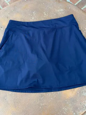 NWOT navy blue mini tennis golf skirt with built in shorts SZ M #sporty #athletic thumbnail 4