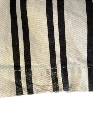 Reformation Logan Ultra High Rise Wide Leg Jeans Size 25 Black White Stripe thumbnail 8