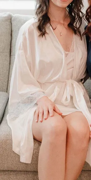 Bridal robe White Size M thumbnail 4