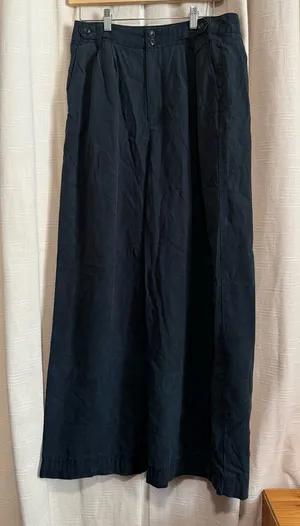 Madewell Black/Navy Pleated Trouser thumbnail 1
