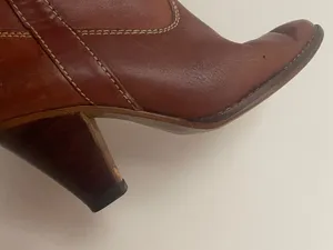 Vintage 70s `Rusty’ Leather Heeled Western Cowboy Boots Size 5 thumbnail 8
