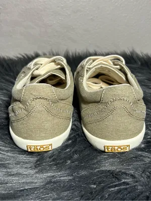 Taos Footwear Star Oat Wash Canvas Beige Canvas Lace-Up Women's Sneaker Size 8.5 thumbnail 6