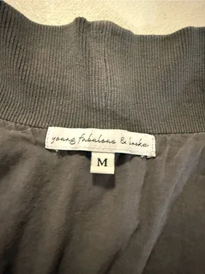 Young Fabulous & Broke Medium Fara Cropped Jacket Open Front Dolman Sleeves Gray thumbnail 4