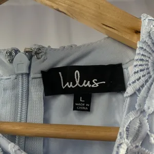 NWT Lulus Love Poem Lace Mini Dress in Light Blue Size Large‎ thumbnail 5