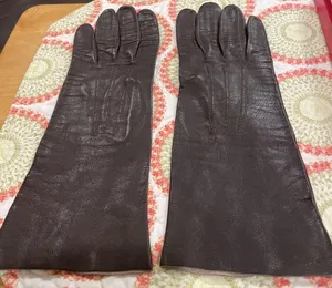 Vintage Womens 6.75 Leather Gloves Brown Mid Length Argentina Stitched Detail thumbnail 1