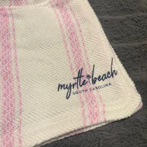 Saltwater Myrtle Beach Pink Stripe Hoodie Shorts Set Medium thumbnail 5