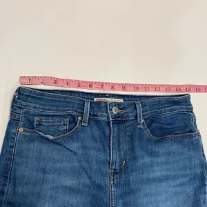 Levi Strauss Signature Mid Rise Bootcut Jeans Women 8 Long W28 L34 Blue Denim thumbnail 7