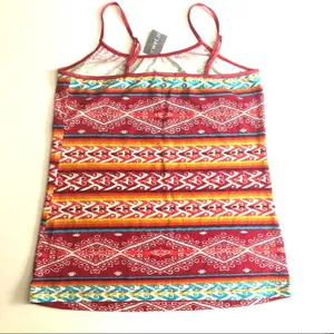 Wet Seal Womens Basic Print Spaghetti  Strap Tank Sz L thumbnail 9