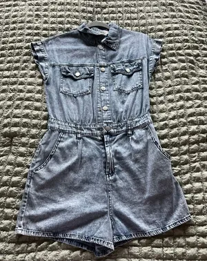 Sweet Gingers blue denim romper Size S #denim #jumpsuit thumbnail 1