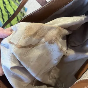 Women’s Michael Kors Jet Set Large Travel Tote Brown Camel Saffiano Leather thumbnail 10