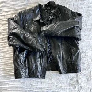 Leather Jacket Black Size L thumbnail 2