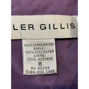 Tyler Gillis Suit Size 8 Purple Vintage 2‑Piece Sleeveless Dress and Blazer Set thumbnail 9