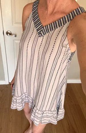 $5 in a bundle Umgee blue striped sundress Size Large thumbnail 1