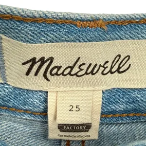 NWT Madewell Women's Rilee Denim Midi Skirt Front Slit Light Wash Blue Size 25‎ thumbnail 3