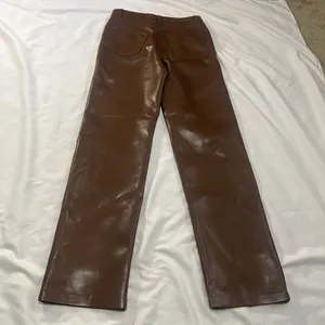 Wilfred The Melina High-Waisted Vegan Leather Pants In Cognac Brown Size 4 thumbnail 11