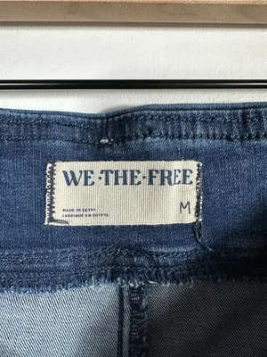 Free People We The Free Double Dutch Pull-On Slit Skinny Jeans Denim Size Medium‎ thumbnail 9