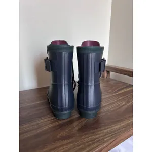 Tommy Hilfiger‎ Womens Navy Blue Lace Up Rubber Rain Boots Side Buckle Size 6 thumbnail 4
