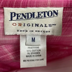 Pendleton | Pink Plaid Long Sleeve Button Up Shirt thumbnail 5