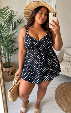 Croft & Barrow Swimsuit Black One-Piece thumbnail 1