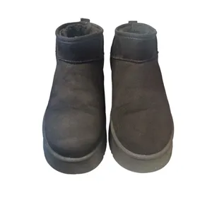 Charlotte Russe Black Faux Suede Platform Bootie Slip On Size 8 thumbnail 3