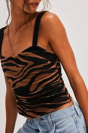 Free‎ People 2 Tone Tank Zebra - Size Small- New thumbnail 1