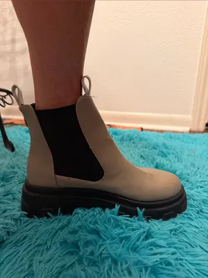 🥾🥾🥾BOGOHO🥾🥾🥾Women's Chunky Chelsea Combat Boot in Taupe-9 thumbnail 11