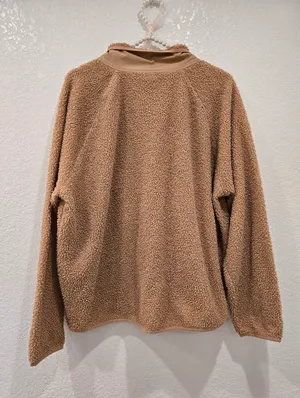 Victoria's Secret PINK cozy fleece snap button jacket Camel Size M thumbnail 2
