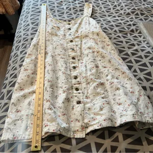American Eagle Outfitters Ditsy Floral Cotton Linen Button Front Dress‎ Size L thumbnail 15